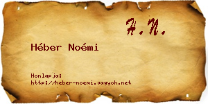 Héber Noémi névjegykártya